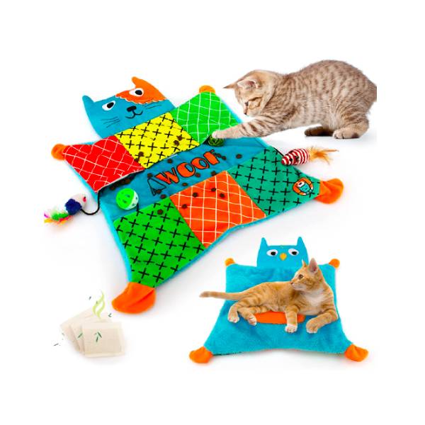 AOCCIT Cat Toy Indoor for Cats Interactive Best Kitten Puzzle Toys Seller  Kitty Treasure Chest Puzzles Smart stimulating Mental Stimulation Brain
