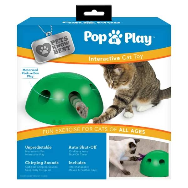  SPOT by Ethical Products - Pounce A Mouse Puzzle Cat Toy -  Interactive Cat Toy for Curious Indoor Cats - Slow Feeder Puzzle Toy  (52169) : Pet Supplies