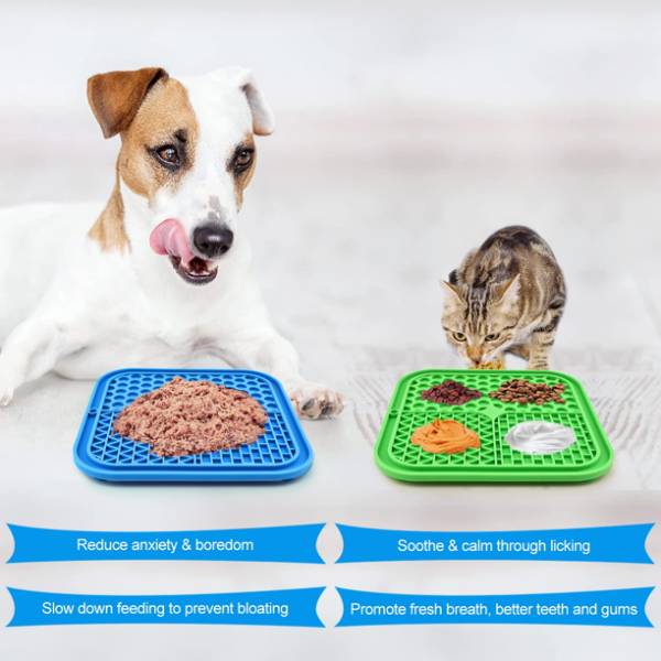 Dog Lick Mat Slow Feeder Pet Food Lickimat Soother Silicone With Suction  Cups UK