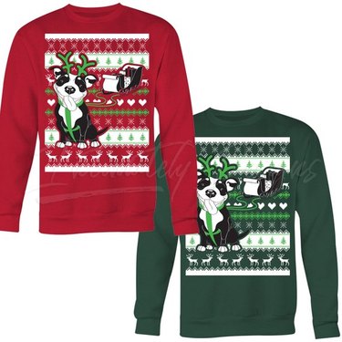pitbull holiday sweater