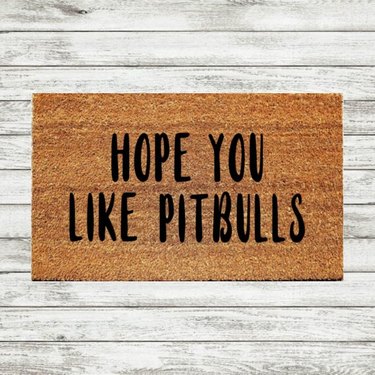 pit bull welcome mat