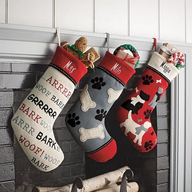 three dog stockings