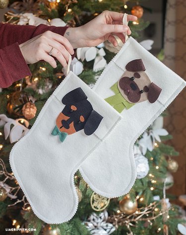 bow tie dog stocking