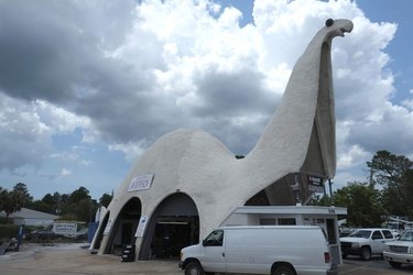 building shaped like dinosaur