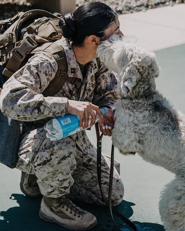 Dog welcomes Marine home from deployment