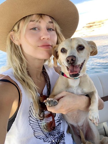 Miley and dog