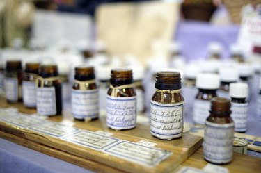Essential Oils on a Market Stall