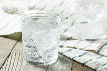 Fresh Spring Sparkling Water on table