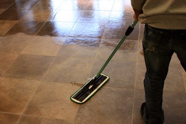 Mopping a Tile Floor