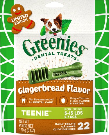 Greenies Seasonal Gingerbread Flavor Dental Dog Treats