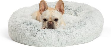 Best Friends by Sheri Calming Fur Donut Cuddler Dog  Bed