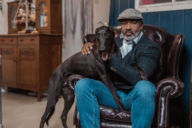 Black man with his dog