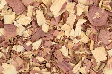 Close view of red cedar shavings