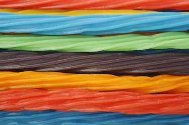 colorful licorice candy shaped like a twisted rope