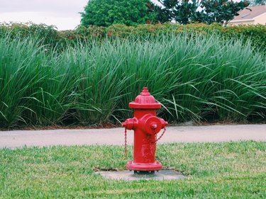 Fire Hydrant On Countryside Landscape
