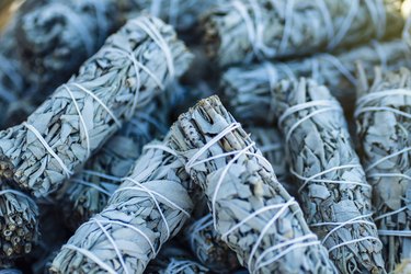 Dried sage bundles