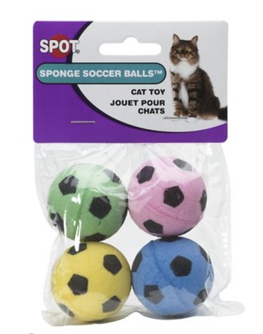 spongey cat ball toy