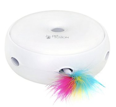 interactive cat toy with feathers
