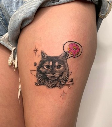 Waterproof Temporary Tattoo Sticker Ins Black Cat Fish Bones Paw Print Cute  Body Art Flash Tatoo Fake Tatto For Women Men - Temporary Tattoos -  AliExpress