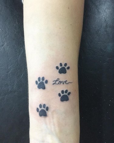 tattoo of cat's pawprints