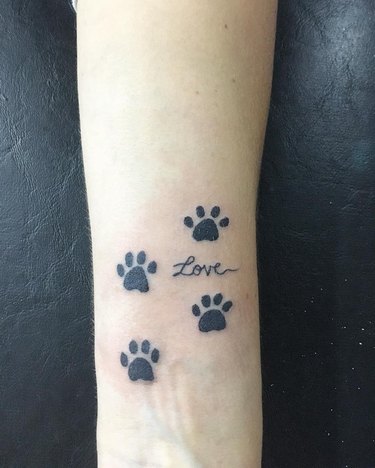 Fur baby paw print tattoo | Print tattoos, Dog tattoos, Tiny tattoos