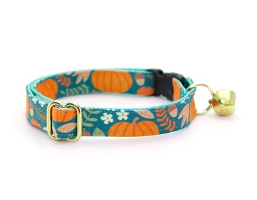 Pumpkin Patch Harvest Breakaway/Non-Breakaway Cat Collar & Accessories by MadeByCleo