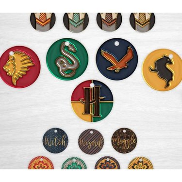 Handcrafted Wizard House Collection II - Personalized Pet Tags