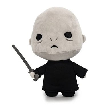A small Buckle-Down Harry Potter Lord Voldemort Standing Pose Plush Squeaker Dog Toy