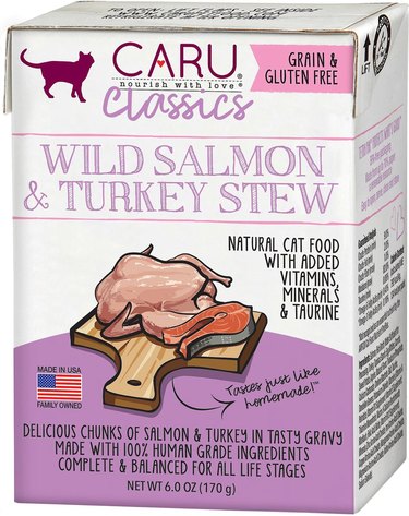Single carton of Caru Wild Salmon & Turkey Stew