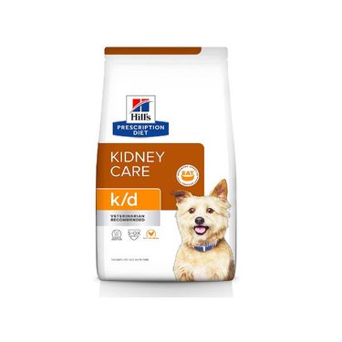 A bag of Hill's Prescription Diet k/d Kidney Care with Chicken Dry Dog Food
