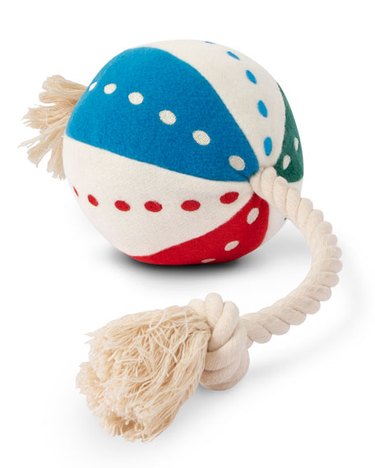 Plush ball with rope