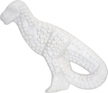 dog dental chew shaped like a dinosaur