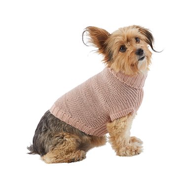 Pink dog sweater