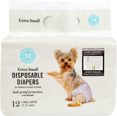 Martha Stewart Dog Disposable Male & Female Diapers in Size Extra-Small