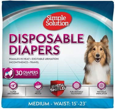 Simple Solution True Fit Disposable Dog Diapers for Female Dogs