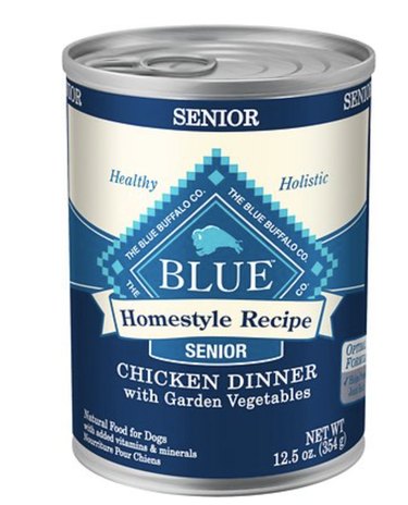 Blue Buffalo Homestyle Recipe Senior Chicken Dinner with Garden Vegetables Canned Dog Food