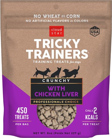 crunchy dog training treats with chicken liver