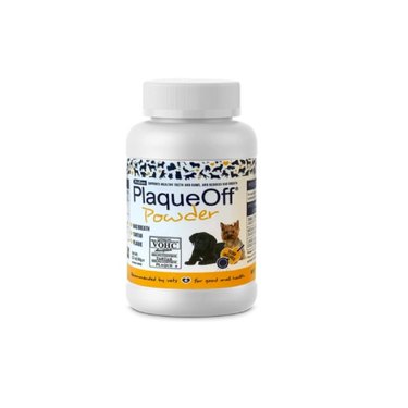 A bottle of ProDen PlaqueOff Dental Care for Dogs and Cats