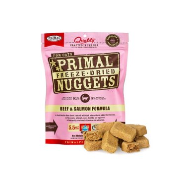 Primal Freeze-Dried Cat Food Nuggets, Beef & Salmon Formula