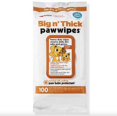 Petkin Big n' Thick Paw Wipes, 100-Count