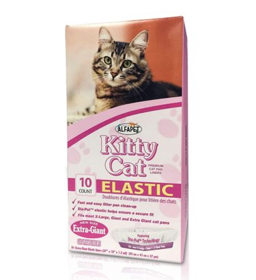 Alfapet Disposable Elastic Litter Box Liners, 10-Count