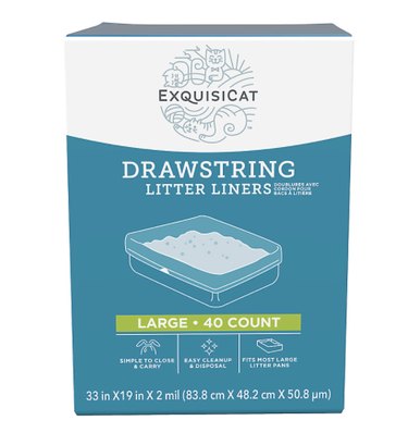 Exquisicat Drawstring Litter Liners, 30-Count