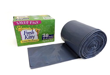 Fresh Kitty Jumbo Scented Litter Box Liners, 30-Count