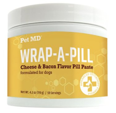 Pet MD Wrap-A-Pill Cheese & Bacon Flavor Pill Paste, 4.2-oz. Jar