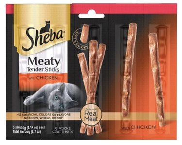 Sheba Meaty Tender Sticks Chicken Cat Treats, 5-Count