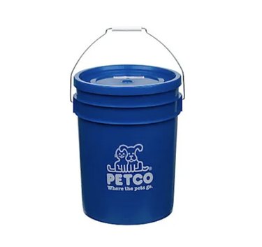 Petco Brand Plastic Bucket With Lid and Handle