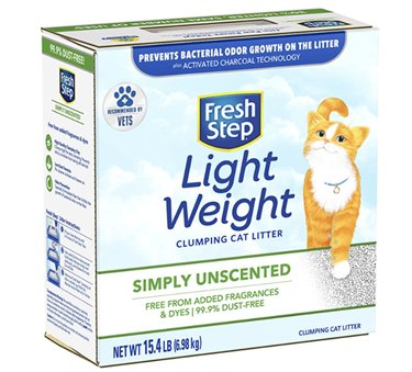 Fresh Step Simply Unscented Lightweight Clumping Cat Litter, 15.4-lb. Box