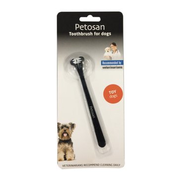 Petosan Double Headed X-Small Dog Toothbrush, 1-Count