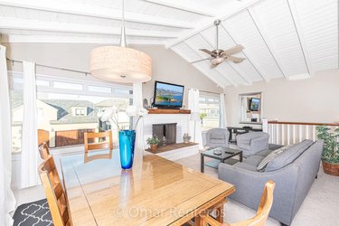 Beautiful living and dining area in Newport Beach apartment home.