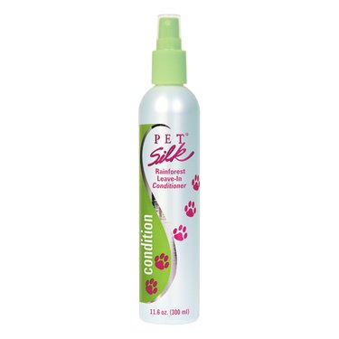 Bottle of Pet Silk leave-in conditioner for dogs